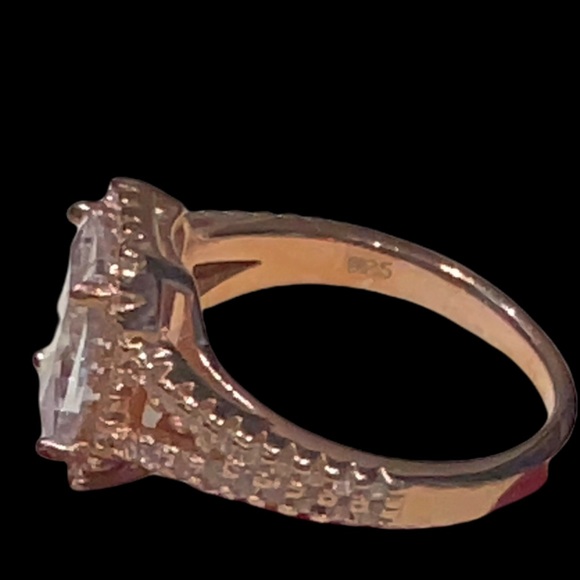 Rose gold stamped 925 ring approximately size 5.5 - Picture 8 of 10